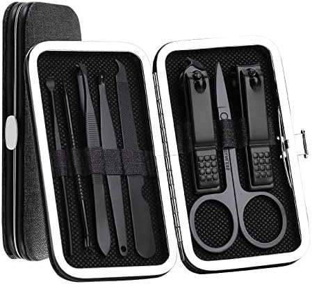 Adaara 8pcs Aço inoxidável Pedicure Clipper Pedicure com Tweezer Manicure Tools Professional Ferramentas de unhas