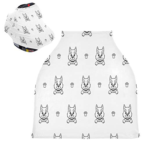 Cartoon Cute Cute Animal Animal Capas de assento do carro - Lenço da amamentação, carrinho de compras, dossel de carro de uso múltiplo, para meninos e meninas do chuveiro presente