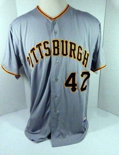 Pittsburgh Pirates 3442 Jogo emitiu Grey Jersey Jackie Robinson Day Pitt33615 - Jogo usado MLB Jerseys