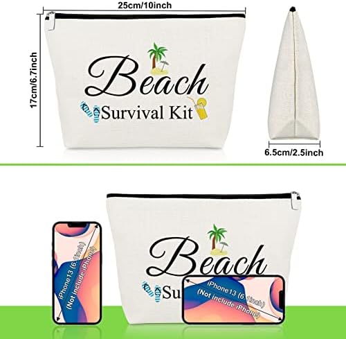 Presentes para amantes da praia para amigos Bolsa de maquiagem Girls Trip Beach Gifts Presentes temáticos de praia Summer Bolsa