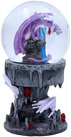 Nemesis agora, Purple Anne Stokes Dragon Mage Snowglobe Shaker, Polyresin, 18,5cm