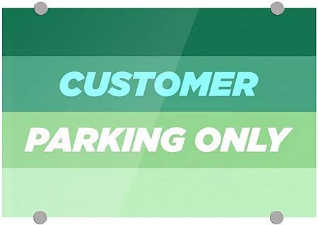 CGSignLab | Sinal de acrílico premium de estacionamento do cliente -moderno. 18 x12
