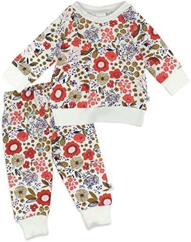 Honestbaby Baby-Girls 2 peças Sweatshirt e Sweatshirt