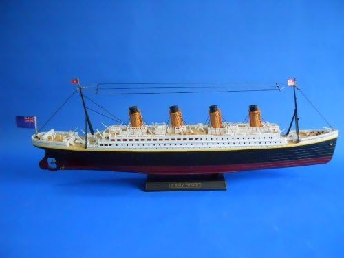 Pronto para executar controle remoto rms titanic 32 com luzes - linhas de estrela branca - Modelo de controle remoto navio