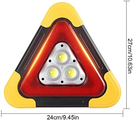 2PCS Multifuncional Triângulo Aviso de Aviso Charging Solar de 5 Modo LED LED Triângulo de emergência Luz de sinal para acidente
