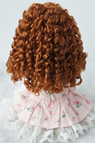 JD073 7-8 polegadas 18-20cm Middel French Curls sintéticos Mohair BJD Wigs 1/4 MSD Doll Acessórios