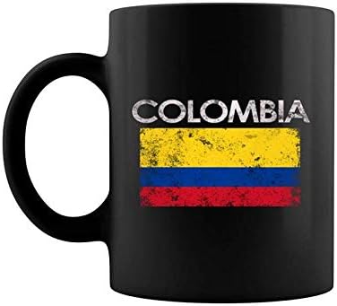 Caneca de café da bandeira colombiana do colômbia da Colômbia Vintage 11 e 15 oz