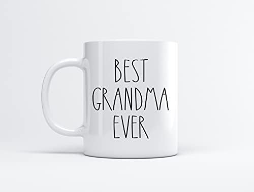Melhor avó de sempre caneca de café - presentes para o Natal - Vovó Presentes de aniversário caneca - Dia dos Pais/Dia das Mães