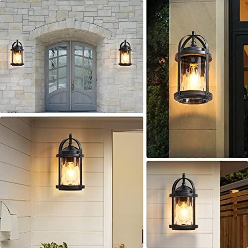 luminária de pherolion ao ar livre, luzes externas para casa com soquete de base E26, luzes de parede ao ar livre anti-rustas