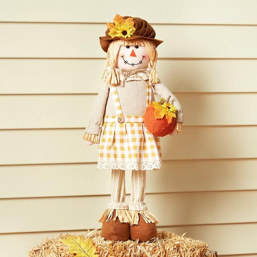 A Coleção à beira do lago colheita ScareCrow - Halloween, Decoração de estátua de outono - menina de 24