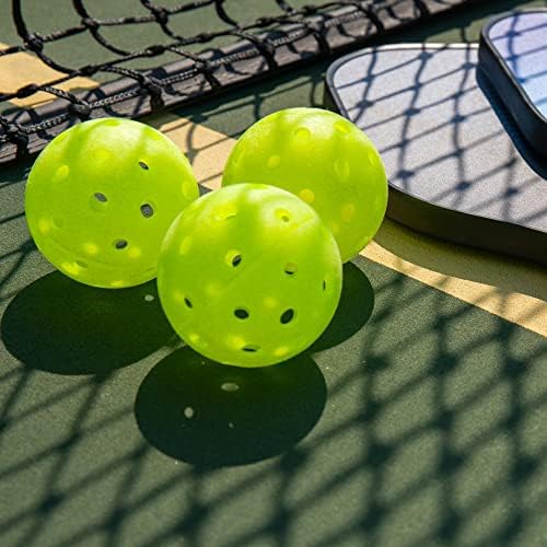Bolas de pickleball de Jenleestar Outdoor 6 pacote, padrão 40 buracos Pickle Balls USAPA Aprovado, alto desempenho durável para