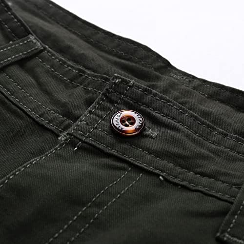 Shorts de carga masculina NYYBW Ajuste descontraído - Caminhada de caminhada ao ar livre de bolso de vários bolsos leves shorts