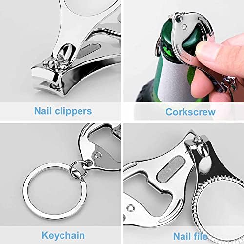 Spider Web Skull Art Cutter de unhas Sharpest Sturdy Unhel Clipper Fingernail Clippers com chaveiro de abridor de garrafas