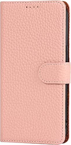 Caso de Case de Case de Bneguv para iPhone 13 Pro Max/13 Pro/13/13 Mini, Premium Genuine Cowhide Leather Folio
