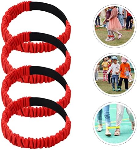 Inoomp Cord Band Elastic Bands Bandas de corrida de 3 pernas: 4pcs de três pernas correndo com cinta elástica corda elástica