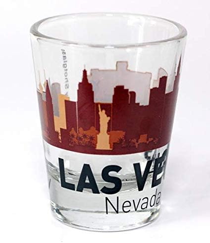 Las Vegas Nevada Sunset Skyline Shot Glass
