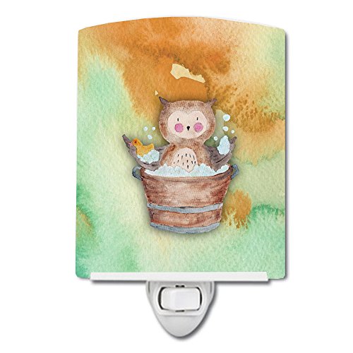 Tesouros de Caroline BB7342CNL Owl Bathinging Aquarele