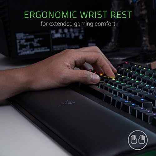 Razer Blackwidow Chroma v2: teclado de jogo e esports - REST ERGONOMIC REST - 5 Macro Keys Green Mechanical Switches