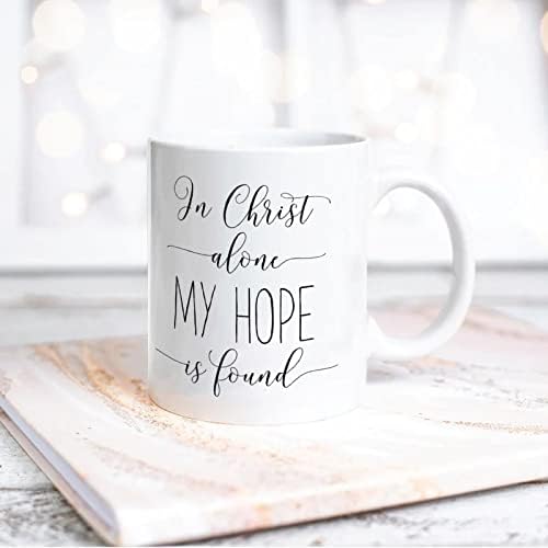 Caneca de café engraçada em Cristo sozinha Minha esperança é encontrada xícara de cerâmica branca para amigos e parentes Festival