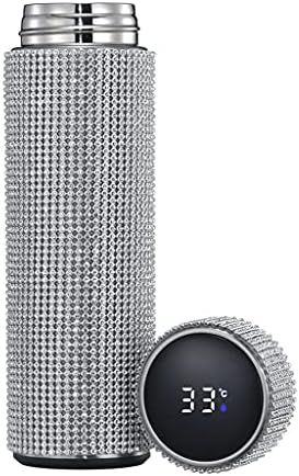 Miss Z Novo Smart Diamond Thermo Touch Touch Temperation Display Aço inoxidável A vácuo de garrafa de água de caneca de café com garrafa de café