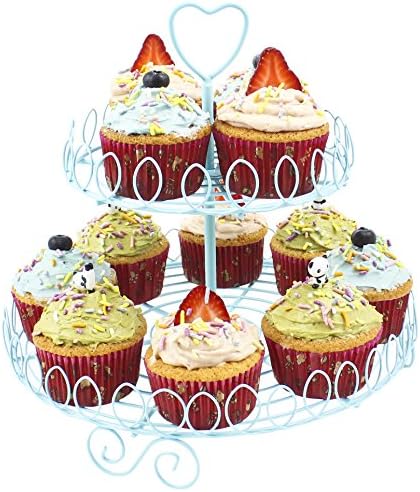 Zoie + Chloe Princess Cupcake Stand Holder Display - 2 camada segura 12 cupcakes