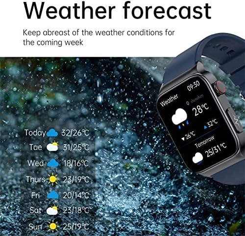 Relógio inteligente de fitness bzdzmqm, bluetooth 5.1 conversando, temperatura de 1,83 polegada de tela completa, monitoramento de glicose no sangue IP68 Resistência à água Smartwatch para Android iOS Phones #today EUA