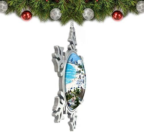 Umsufa mexico cancun christmas ornament árvore decoração de cristal metal lembrete