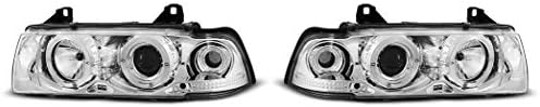 Faróis compatíveis com BMW 3 Series E36 1991 1992 1993 1994 1995 1996 1997 1998 1999 Coupe Cabrio GV-1152 Front Lights Lâmpadas de carro Driver e lateral do passageiro.