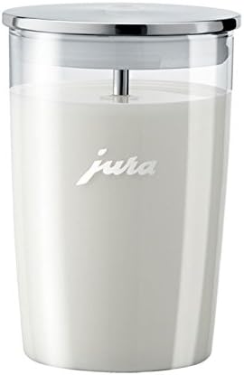 Mini-abrasador do sistema de leite Jura com dispensador e recipiente de leite de vidro, transparente