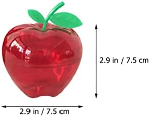 IPETBOOM Decoração de maçã 8pcs Jarros de doces com tampas, contêineres de doces Caixas de doces de forma de frutas