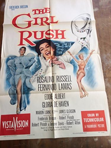 Girl Rush, pôster original de 1955, Rosalind Russell, Fernando Lamas