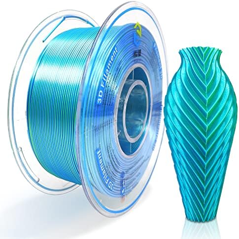 Filamento de seda de seda de Yousu 1,75 mm Filamento 3D Filamento de coextrusão Filamento Dual cor, compatível com a maior parte