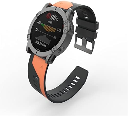 Ankang Sport Silicone Watch Band Strap para Garmin Fenix ​​6x 6 Pro 5x 5 mais 3 h Smartwatch 22 26mm EasyFit Raple Bread