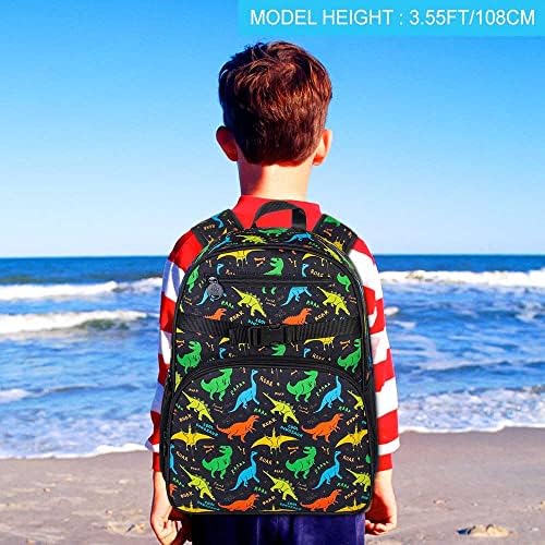 FTJCF 3PCS Backpack de dinossauro para meninos, bolsa de livros de 16 infantis e bolsa escolar com lancheira definida para o