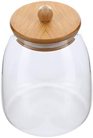 Homsfou Candy Jar Recipientes de lanches de vidro de café recipiente de cafeteira recipiente hermético grande recipiente