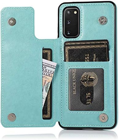 Caixa da carteira ALASHENG SAMSUNG GALAXY S20, Caixa do suporte para cartão Samsung S20 com capa de flip de bolsos, Caso