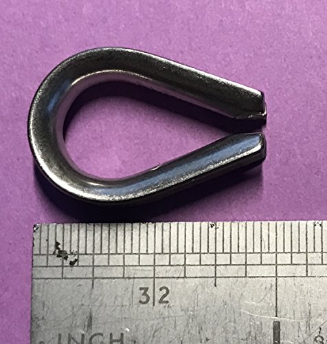 10 peças aço inoxidável 316 corda 3mm thimbles marinho grau para tamanho de corda 1/8