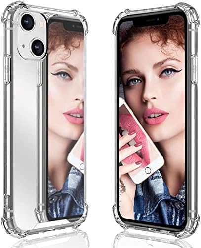 Propriedade compatível com o iPhone 13 caos 6,1 polegadas para meninas mulheres fofas elegantes com glitter ultrafino espelho