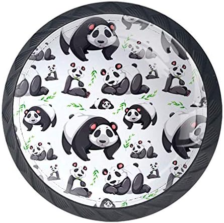 4 PCS PANDA PADRATE MONOS DE VIDROS REDONHOS PULLES PULLS PARA O MOVILÍVEL DE MONITORIAIS DE CONUGAÇÃO ESTUXA DA CLARANTE