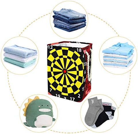 DJROW Roupos Basquete Dart Números de quadro esportivo Precisão de precisão Cestas de armazenamento de lavanderia