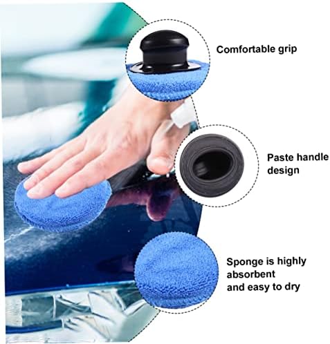 Favomoto 8pcs Polimento e enceramento de esponja de microfibra kits de lavagem de carro de lavagem automática Prave automática Aplicador