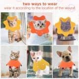 Cole de recuperação de gato - cones de gato de pescoço de flor fofo ajustável para gatos gatos de cachorro, pacote de 2