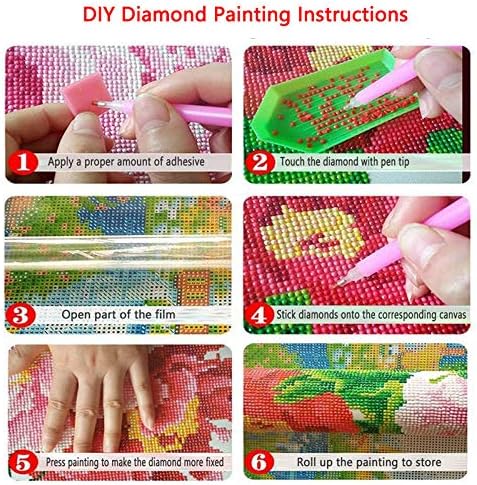 Kits de pintura de diamante para adultos - Kit de pintura de joia e gemas de diamante e gem