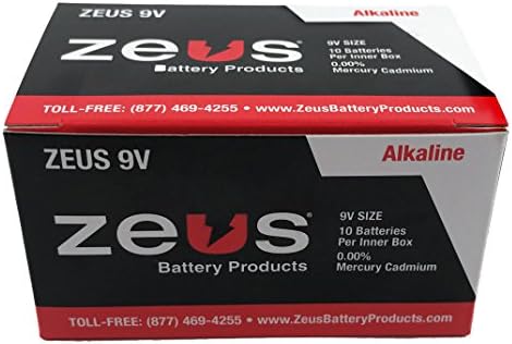 Baterias alcalinas Zeus 9V
