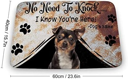 Tapete de piso de cachorro bonito personalizado, chihuahua memória espuma de banheiro banheiro chuveiro chuveiro tapete
