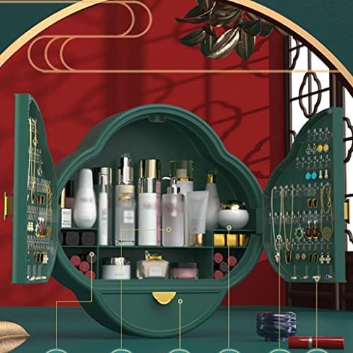 Exibição de armazenamento de cosméticos e jóias GLJ, organizador de armário montado na parede do banheiro, usado para armazenamento