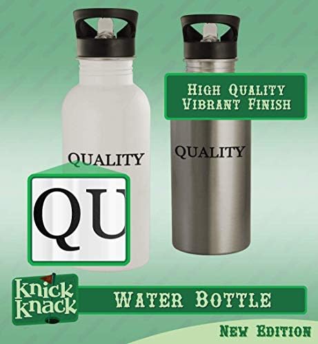 Presentes de Knick Knack Formaldehyde - Hashtag de aço inoxidável de 20 onças garrafa de água ao ar livre, prata