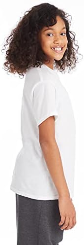 Hanes Youth Heavyweight Blend Tee, White, S