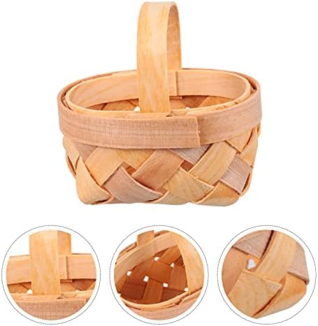 Cesta de cesta de cabilock cesto de cogumelo cesto de flor rústico cesto de menina 12pcs mini cestas de tecido com alças