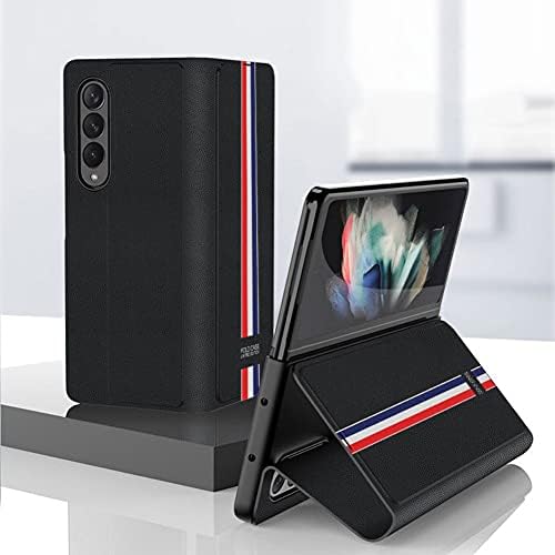 Galaxy Shieid Z Fold 3 5G Case, Ultra-Fhin Cozes de couro genuíno z Casos de capa Dobra 3 com estojo de telefone Folio Flip